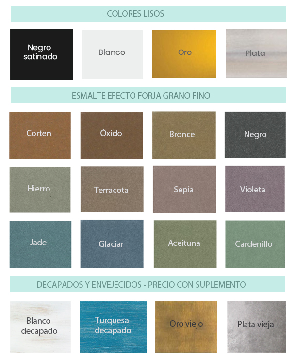 Carta colores forja